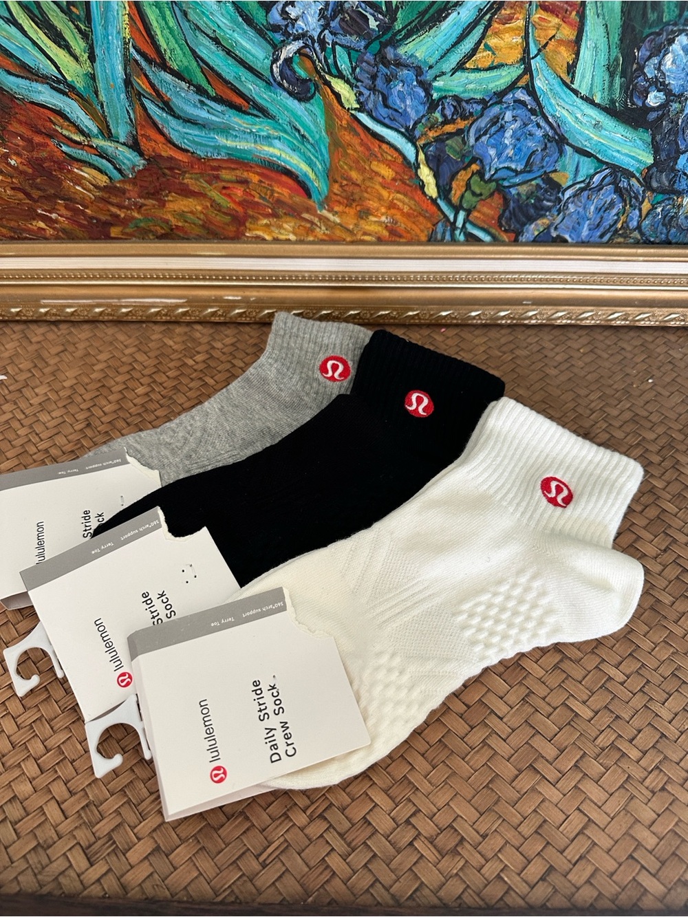 lululemon athletica Daily Stride Crew Socks - White, Black, Grey